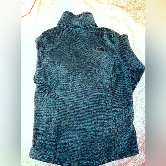 North Face Fuzzy Full Zip Teal/Black - Picture 2 of 3